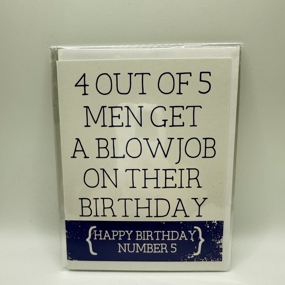 Greeting Card: 4 Out of 5 Men…